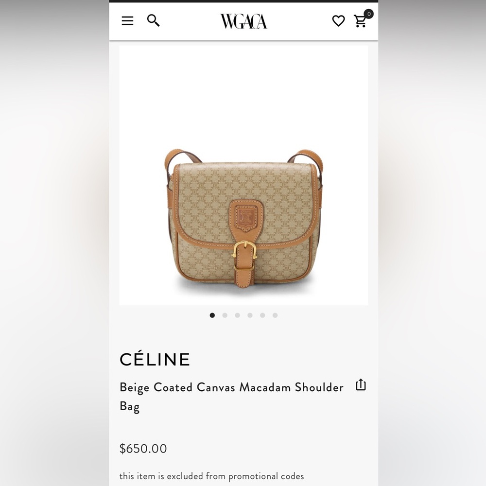 Celine Triomphe Macadam Mini Crossbody Bag - Picture 15 of 15